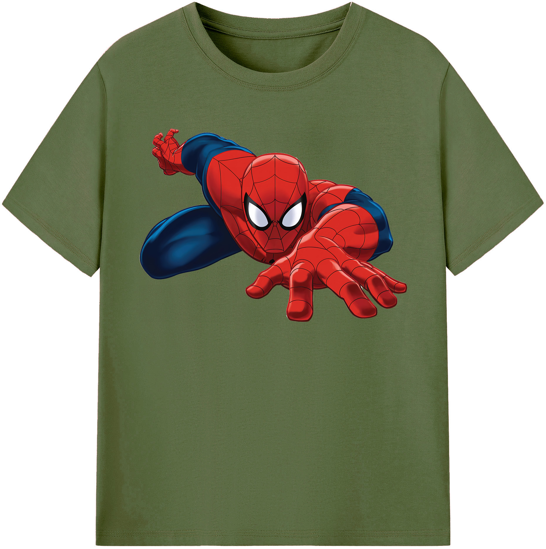 （画像用） Spider Man スパイダーマン 綿100％半袖Tシャツ（フロントプリント）